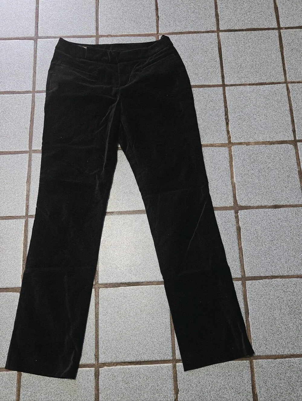 J.peterman Black Velvet Straight Leg Women's Pants Size 8
